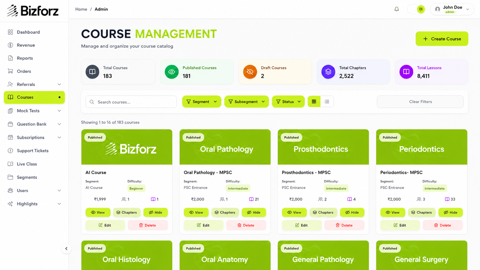 Course & Content Management